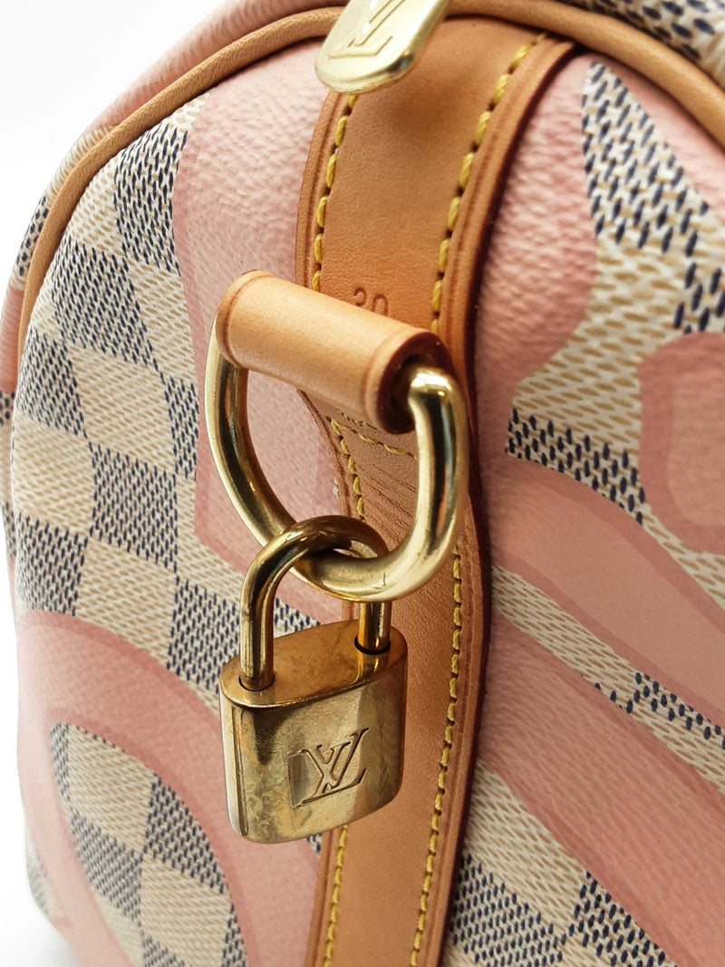 Louis Vuitton 30 Bandouliere Speedy Damier Azur Tahitienne Handbag Do0325exzde