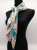 Hermes X Virgine Jamin Zouaves Et Dragons Green Pink Blue Silk Scarf Do0926oxzde