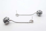 Christian Dior Secret Cannage Silver-tone Drop Stud Earrings Fw0826crdu