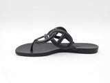 Hermès Egerie Chaine D'ancre Sandals In Black Tpu Rubber Size 7.5 Fw1026oxzdu