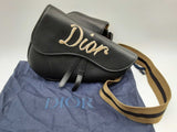 Christian Dior Saddle Black Grained Leather Crossbody Bag Do1024lixzde