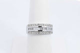 1.0cttw Diamond 18k White Gold Ring 4.6 Grams Size 7 Eb0526pirdu