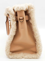 Michael Kors Hamilton Pale Pink Leather Shearling Satchel Do0926pxde