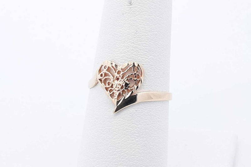 10k Yellow Gold Heart Ring 1 Gram Size 7 Eb1024orsa