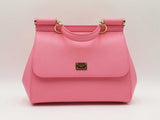 Dolce & Gabbana Medium Sicily Pink Calfskin Handbag Fw0325rxzdu