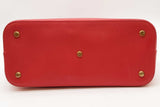 Balenciaga Red Leather Ville Top Handle Logo Bag Eb0326cxzde