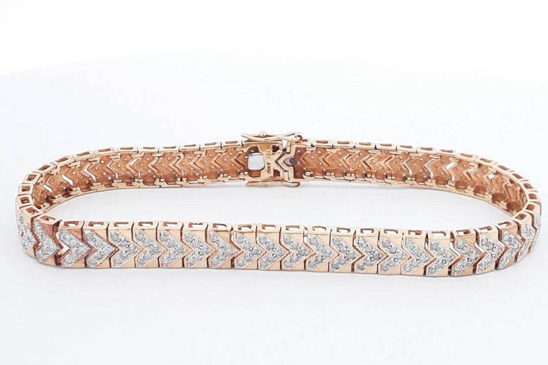 Approx. 2.6ctw Diamond Bracelet 10k Yellow Gold 16.5 Grams 7.5 Inch Eb1224rxzdu