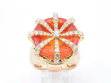 2.15 Cttw Diamond & 10k Gold & Cabochon Crown Ring 21.1 Gram Sz 11 Fw1025llirdu
