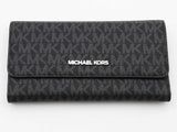 Michael Kors Jet Set Large Trifold Black Wallet Aa0726wzsa