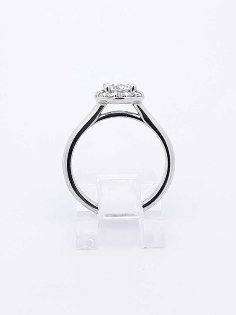 0.80 Cttw Diamond & 95% Platinum Halo Ring 4.9 Grams Size 5 Fw0625cxzdu
