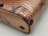 Mcm Metallic Rose Visetos Crossbody Wallet With Chain Eb0626lxzsa