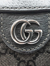 Gucci Ophidia Crossbody In Graphite & Ebony Gg Supreme Coated Canvas Fw0126rxzdu