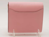 Hermes Constance Compact Box Leather Ghw Pink Wallet Aa0126rzxzsa