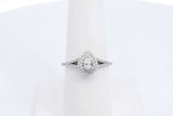 0.83ctw Diamond Ring In 10k White Gold 2.2 Grams Size 7 Eb0126lsxdu
