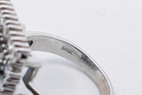 Blue Gemstone & Diamond Ring In 14k White Gold 9.5 Grams Size 6 Eb0626irxsa