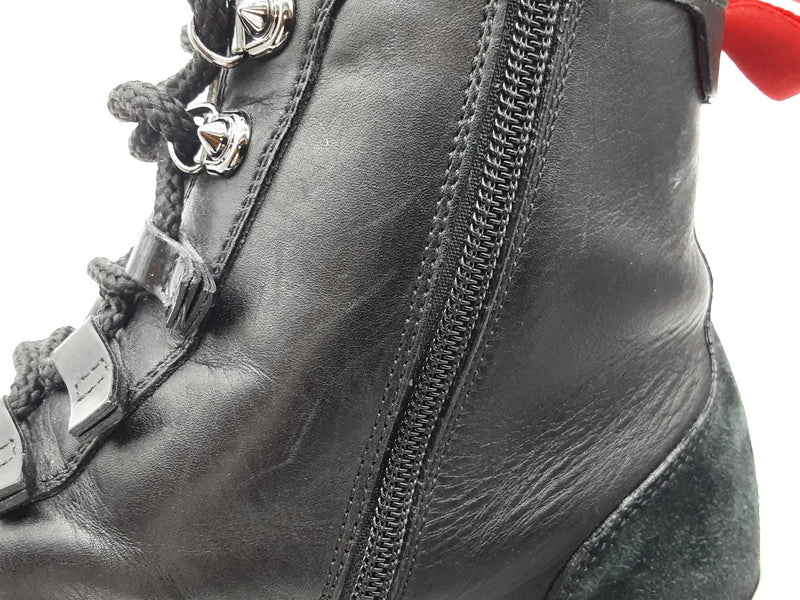 Christian Louboutin Smartic Black Leather Studded Boots Size Eu 44 Do0325wxzde