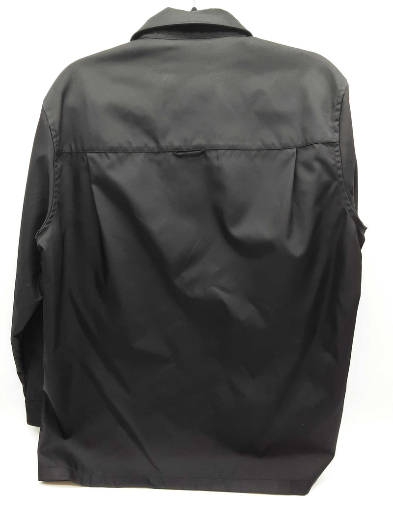 Prada Re-nylon Black Long Sleeve Snap Button Up Shirt Size Sm Do0425wxzde