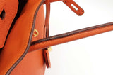 Hermes Birkin 35 Orange Leather Gold Hardware Eb0126rrxzdu