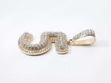 2.18 Cttw Pavé Diamond & 10k Yellow Gold " 5 " Pendant 4.6 Grams Fw0526rsrdu