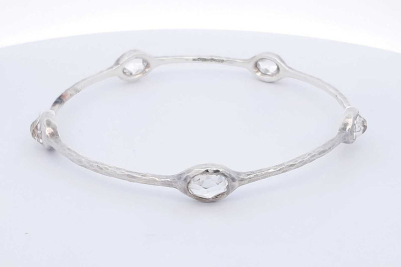 Ippolita Sterling Silver Bangle Bracelet 12.4 Grams 7.5 Inch Eb0424lrxsa