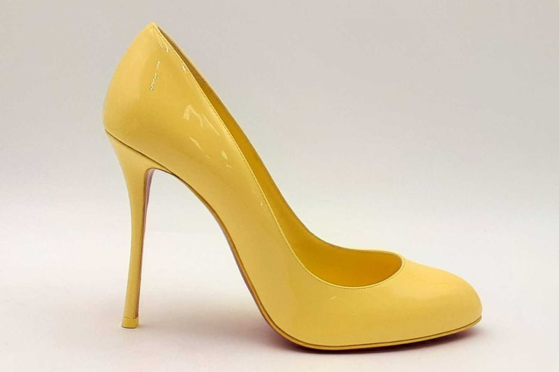 Christian Louboutin Dolly Yellow Patent Leather Pumps Size 40 Eb1224lrxsa