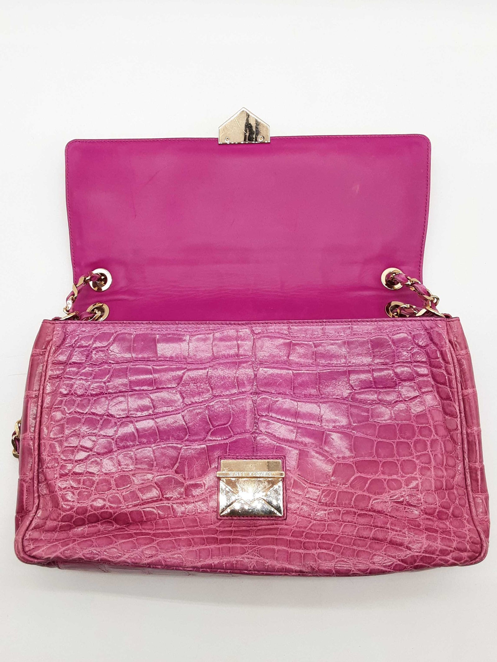 バッグ GIANNI VERSACE Gianni Versace Handbag: Crocodile Embossed Leather