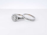 1.27cttw Diamond & 14k White Gold Bridal Set 6.3 Grams Size 6 Fw0326rexdu