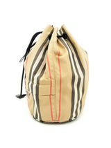 Burberry Phoebe Heritage Stripe Eco-nylon Drawstring Bucket Bag Fw0125crsa