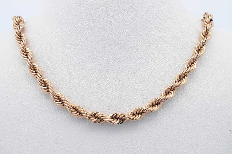 14k Yellow Gold Solid Rope Chain 15.9 Grams 18 Inch Eb1024pxzsa