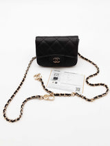 Chanel Black Caviar Quilted Leather Mini Chain Belt Bag Eb1125oexzde