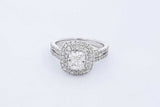 18k White Gold 1.7cttw Diamond Halo Ring 5.5 Grams Size 6.5 Eb0626exzde