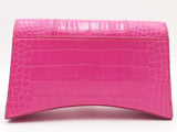 Balenciaga Hourglass Sling Crocodile-effect Leather Pink Handbag Aa0326erzsa