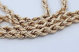 10k Yellow Gold Rope Chain Necklace 7.3 Grams 22 Inch Eb07wrxde