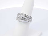 1.35 Cttw Diamond & 14k White Gold Bridal Set 10.9 Grams Size 7 Fw0226erxdu