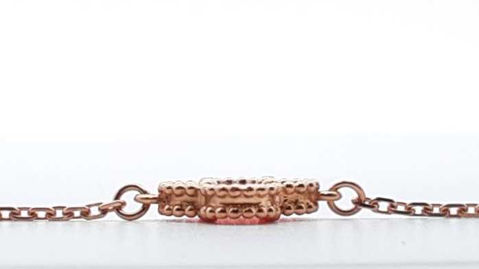 Van Cleef & Arpels 18k Yellow Gold 1.6g Alhambra Motif Bracelet Lh0925exzde