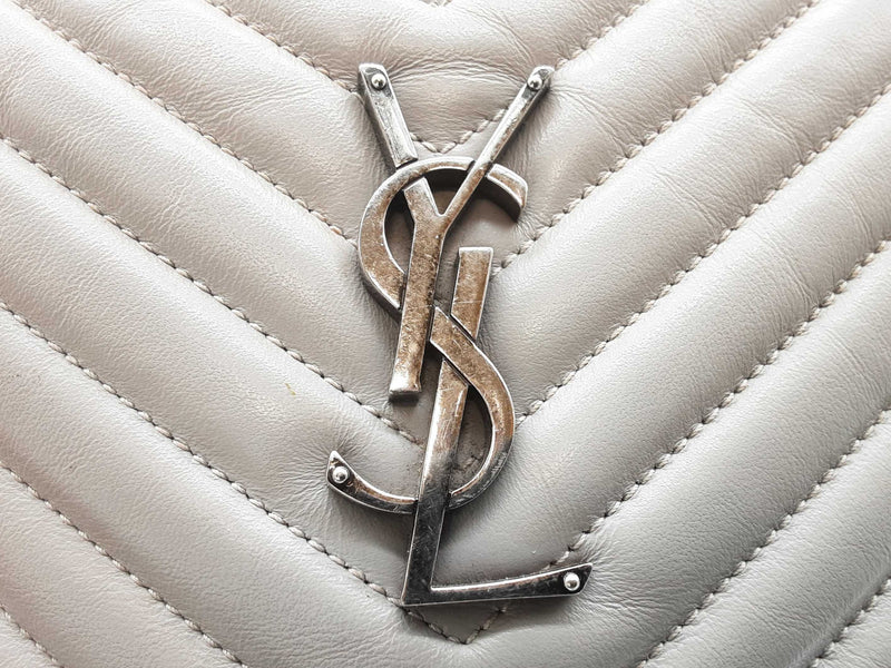 Yves Saint Laurent Ysl Lou Gray Chevron Quilted Crossbody Camera Bag Do0925pxzde