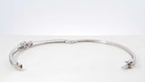 0.42 Cttw Diamond Floral Cluster Bangle Bracelet In 10k White Gold 8.2 Grams 7 Inch Fw0626pxzdu