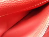 Hermes Kelly 40 Vermillion Red Clemence Palladium Shoulder Bag Do0523erxzde
