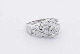 0.66cttw Diamond Ring In 14k White Gold 4.5 Grams Size 7 Eb0726rxzsa