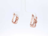 Diamond & 14k Rose Gold Bowknot Leverback Earrings 3.8 Grams Fw0925lczdu