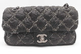 Chanel Paris Byzance Black Nylon Quilted Tweed Stitched Shoulder Bag Eb0426prxsa