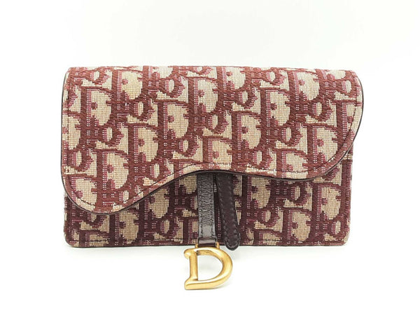 Christian Dior Saddle Belt Bag In Oblique Canvas Fw0125rxzsa