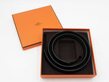 Hermès Reversible 41mm Noir & Vert Leather Belt Size 85 Fw0126crxdu