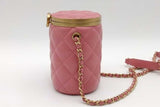 Chanel Quilted Pink Lambskin Vanity Crown Crossbody Bag Eb1026oxxzsa