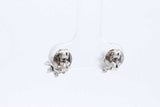 0.52cttw Diamond Stud Earrings In 14k White Gold 1.5 Grams Eb0126lixdu