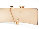 Versace 50mm Black Leather Belt & Gold-tone Virtus Buckle Fw0525crdu