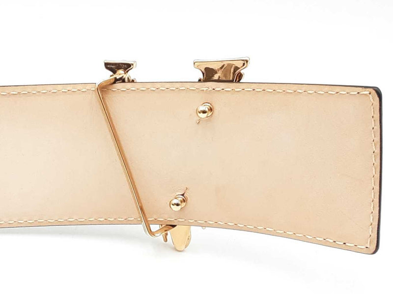 Versace 50mm Black Leather Belt & Gold-tone Virtus Buckle Fw0525crdu
