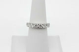1.98 Cttw Lab Grown Diamond 14k White Gold Wedding Band. 5.5 Grams Size 7 Jr1225sssmia