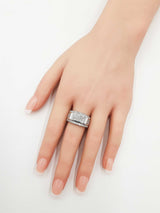 0.70 Cttw Diamond & 10k White Gold Pavé Band 8.2 Grams Size 7.5 Fw0826ocxdu