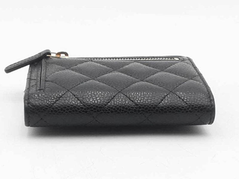 Chanel Flap Caviar Mini Wallet Black Aa0225przsa
